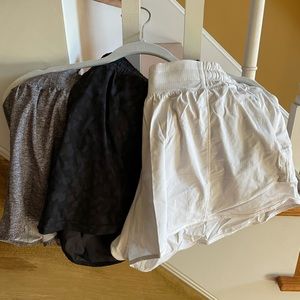 3 Lululemon running shorts